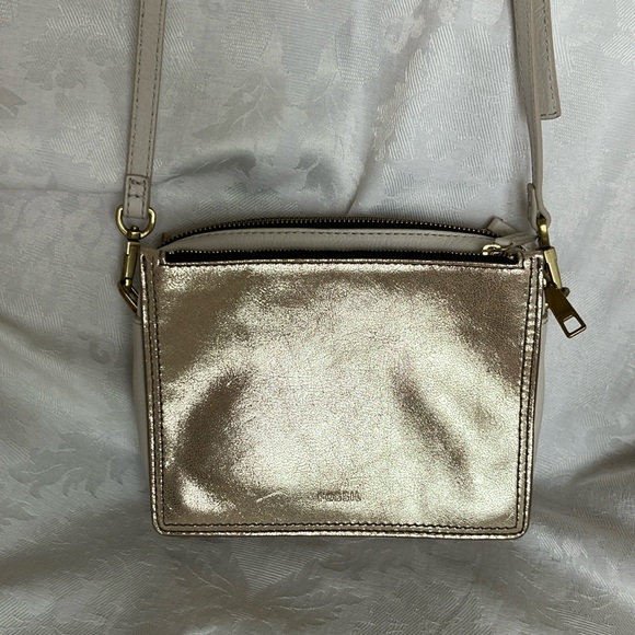 Fossil Handbags - Fossil Campbell Sling Bag in Metallic Gold EUC